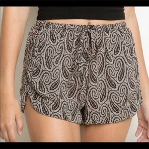 Brandy Melville flowy paisley shorts